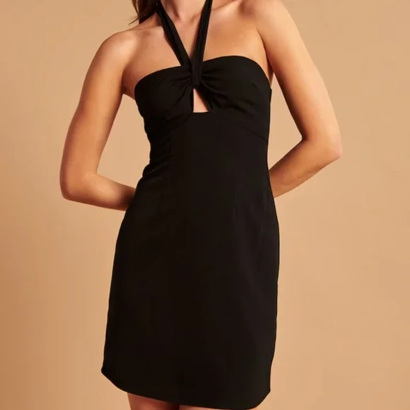 Abercrombie & Fitch | Dresses | Abercrombie Knot Front Halter Mini Dress |  Poshmark
